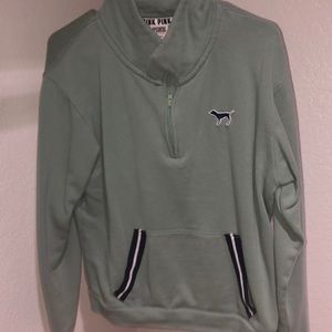 Green long sleeve pink sweater size medium